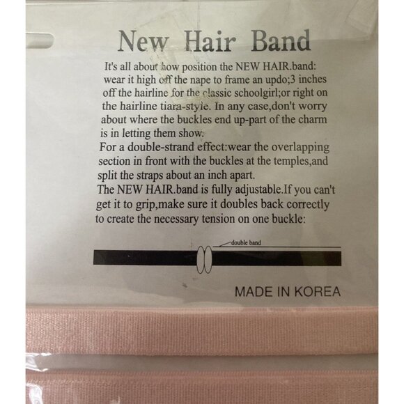 New Pink Narrow Thin Elastic Headbands for Women - 12 pack NOS - Picture 3 of 3